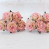 1 inch paper roses with wire stems, 25mm flowers with wire stems, 2.5 cm - Image 45
