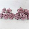 1 inch paper roses with wire stems, 25mm flowers with wire stems, 2.5 cm - Image 24
