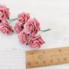 1 inch paper roses with wire stems, 25mm flowers with wire stems, 2.5 cm - Image 2