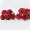 1 inch paper roses with wire stems, 25mm flowers with wire stems, 2.5 cm - Image 33