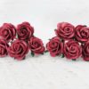 1 inch paper roses with wire stems, 25mm flowers with wire stems, 2.5 cm - Image 31