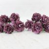 1 inch paper roses with wire stems, 25mm flowers with wire stems, 2.5 cm - Image 34