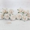 1 inch paper roses with wire stems, 25mm flowers with wire stems, 2.5 cm - Image 35