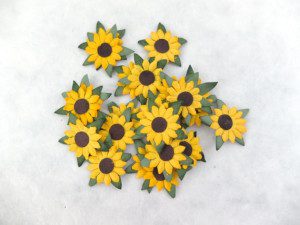 1 inch die cuts sunflowers