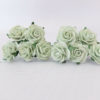 1 inch paper roses with wire stems, 25mm flowers with wire stems, 2.5 cm - Image 22