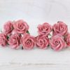 1 inch paper roses with wire stems, 25mm flowers with wire stems, 2.5 cm - Image 30