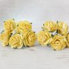 1 inch paper roses with wire stems, 25mm flowers with wire stems, 2.5 cm - Image 55