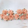 1 inch paper roses with wire stems, 25mm flowers with wire stems, 2.5 cm - Image 54