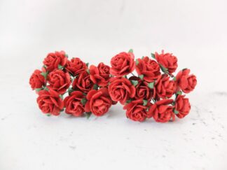 1.5 cm paper roses with wire stems, 15mm 100 roses