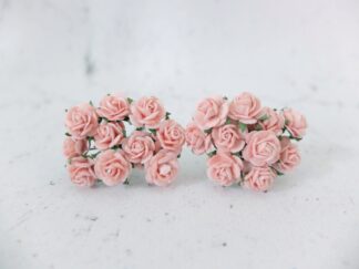 10mm paper roses, 1 cm roses with wire stems (100 roses)