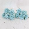 1 inch paper roses with wire stems, 25mm flowers with wire stems, 2.5 cm - Image 42