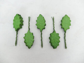 Paper holly leaves, 50 paper leaves