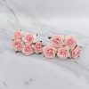 1 inch paper roses with wire stems, 25mm flowers with wire stems, 2.5 cm - Image 75