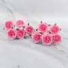 1 inch paper roses with wire stems, 25mm flowers with wire stems, 2.5 cm - Image 77
