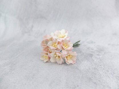 20mm paper cherry blossom, 50 pcs mulberry paper cherry blossom, 2 cm paper flowers - Image 41