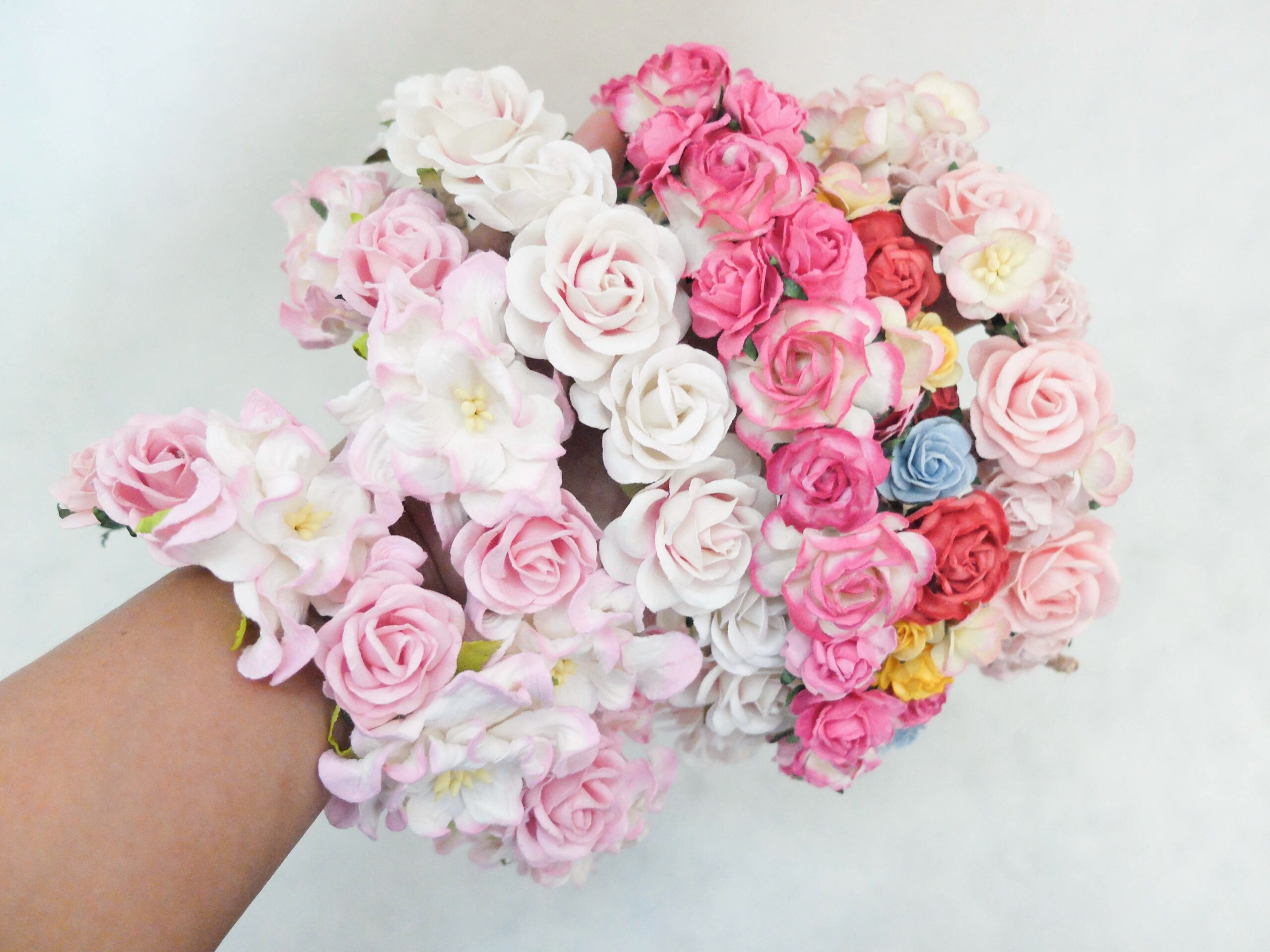 pink flower head wreaths