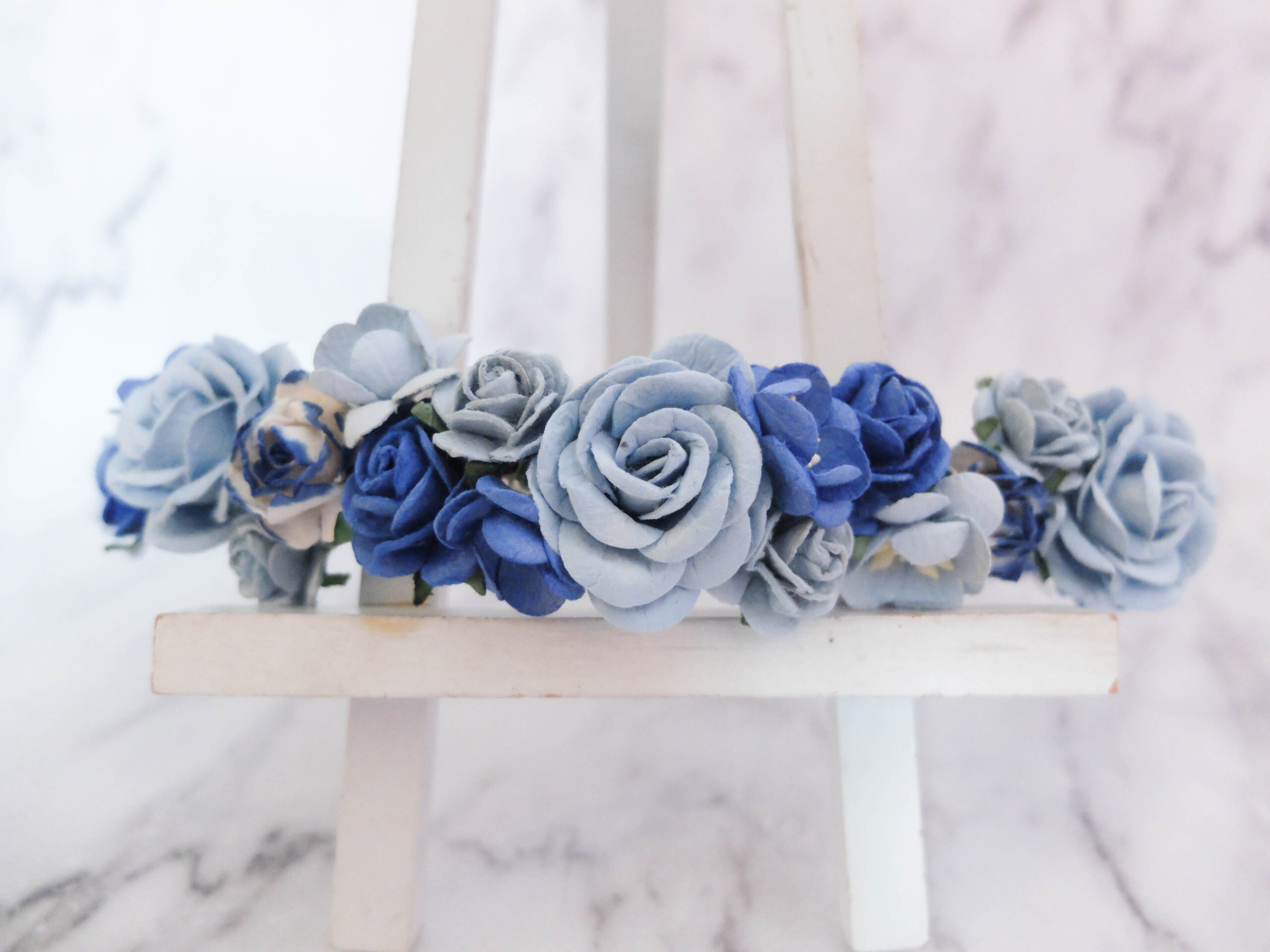 Flower crown - royal blue \u0026 blue 