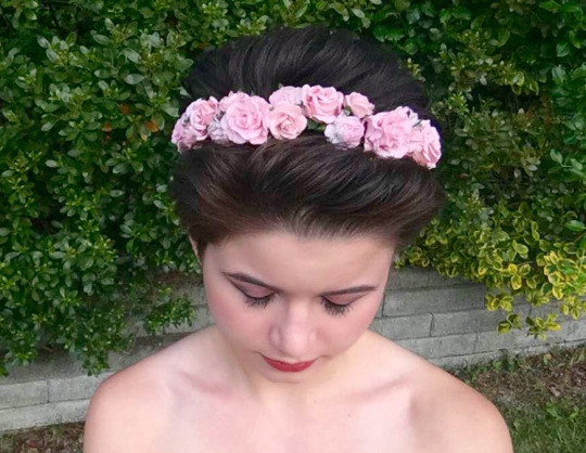 custom flower crown for prom pink flower headpiece