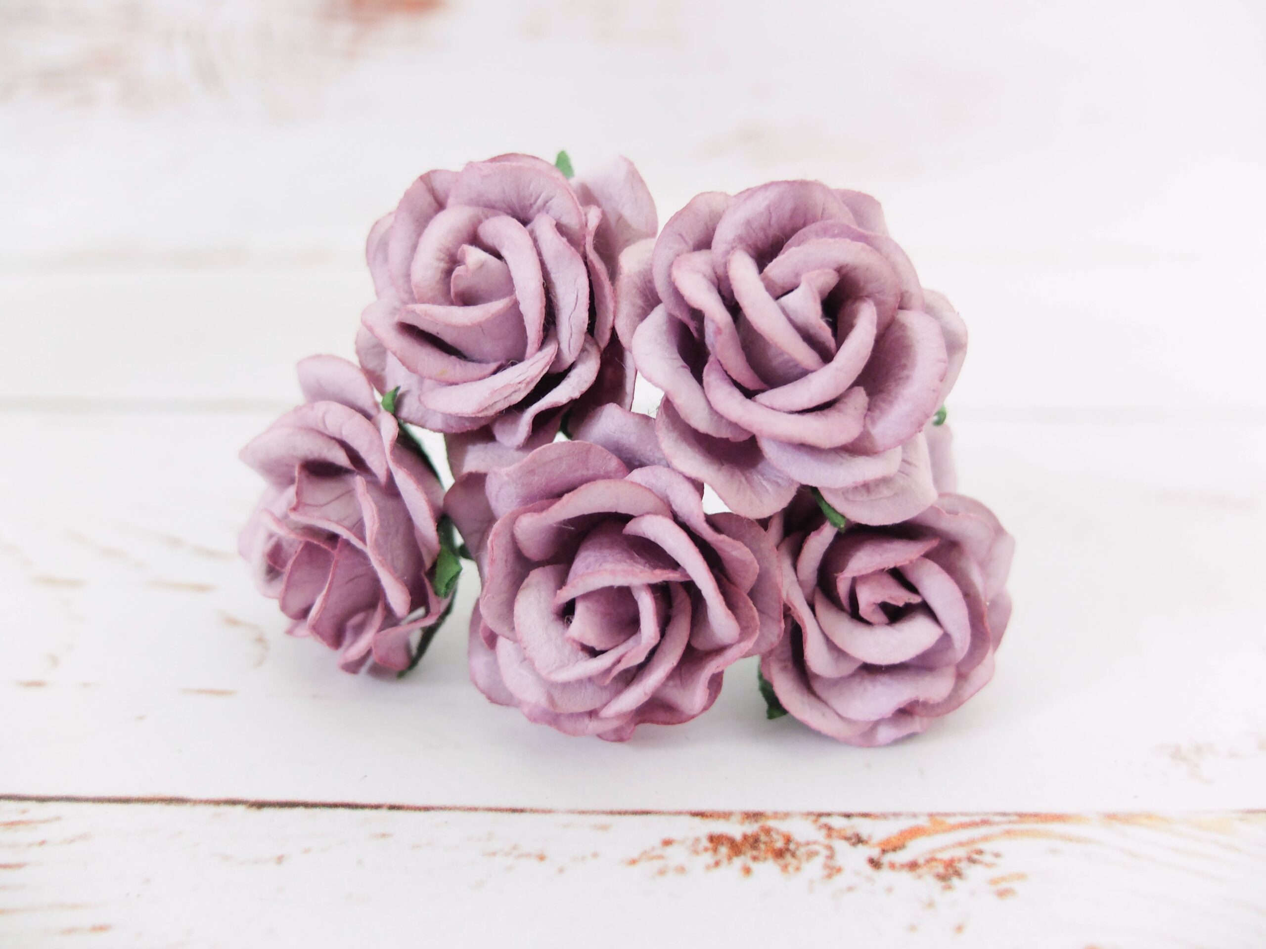 3.5 cm mulberry paper roses - flowers wholesale from Thailand