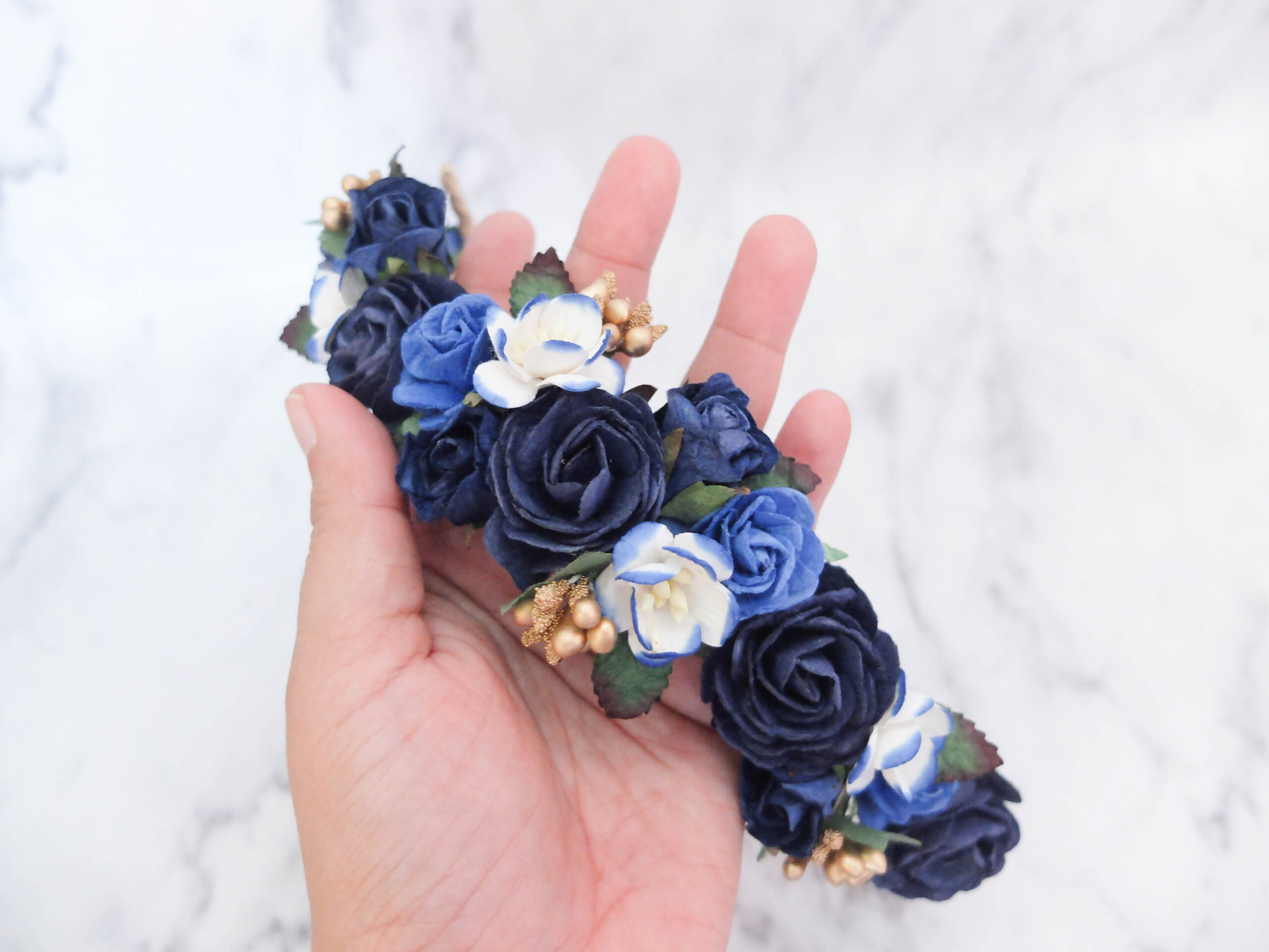 Blue Flower Hair Crowns - wide 7