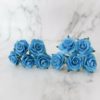 1 inch paper roses with wire stems, 25mm flowers with wire stems, 2.5 cm - Image 49