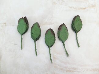 Paper rose leaves size 5, 50 pcs
