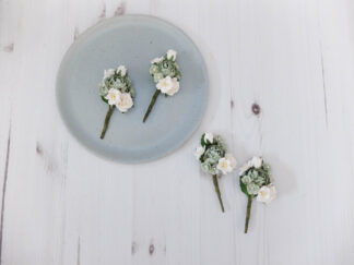 White sage green wedding boutonniere, prom buttonhole, corsage [1 pc]
