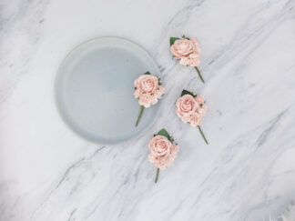Blush flower boutonnière - buttonhole - flower corsage [1 pc]