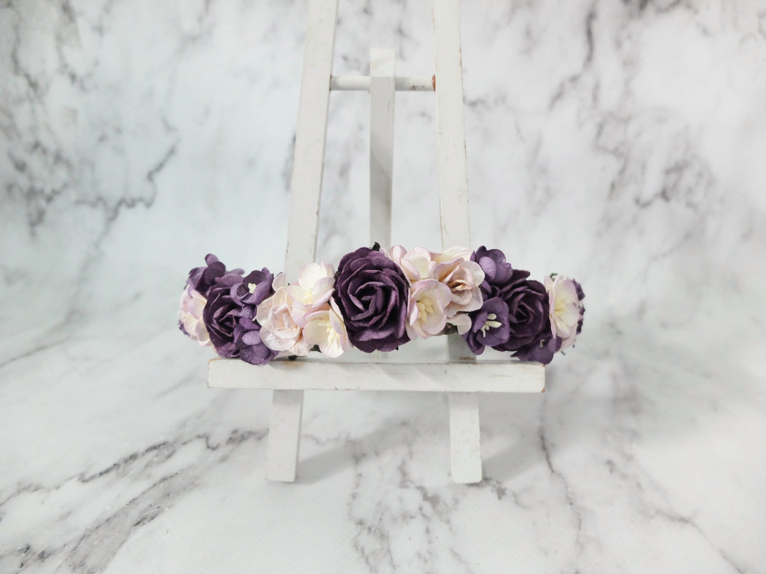 dark purple hair flowers