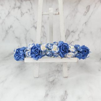 blue flower headpiece