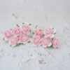 1 inch paper roses with wire stems, 25mm flowers with wire stems, 2.5 cm - Image 90