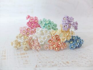 10mm paper daisies - 100 pcs 1 cm double layers paper flowers