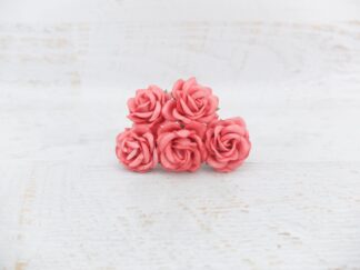 3.5 cm paper roses, 35mm flowers, 25 roses/pack