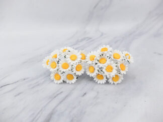 20mm paper white daisies, 100 daisies, 2 cm paper flowers with wire stems