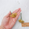 100 pcs 1 cm paper sunflowers, 10mm paper flowers wire stems - Image 4