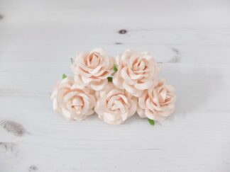 6 cm paper roses, 24 roses, 60mm paper with wire stems