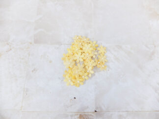 15mm paper flower embellishments - 100 pcs mulberry paper flat flowers with thread stems