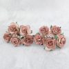 1 inch paper roses with wire stems, 25mm flowers with wire stems, 2.5 cm - Image 70