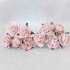 1 inch paper roses with wire stems, 25mm flowers with wire stems, 2.5 cm - Image 69