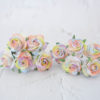 1 inch paper roses with wire stems, 25mm flowers with wire stems, 2.5 cm - Image 86