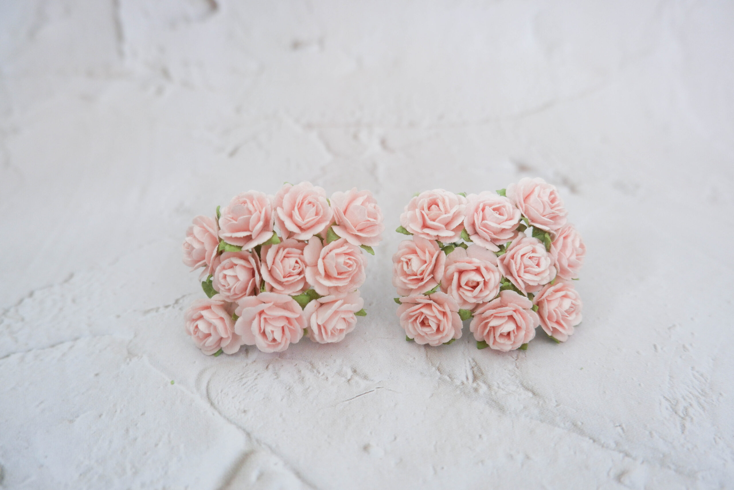 5/8 inch Scrapbooking Paper Flowers Roses with stems Pink scrapbook supplies  mulberry paper card supplies paper rose mini tiny embellishment – Bountiful  Creating