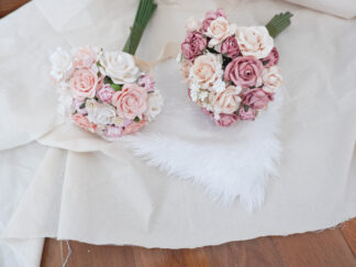 Small flower bouquet, blush wedding flower, 7 inches bridesmaids bouquet