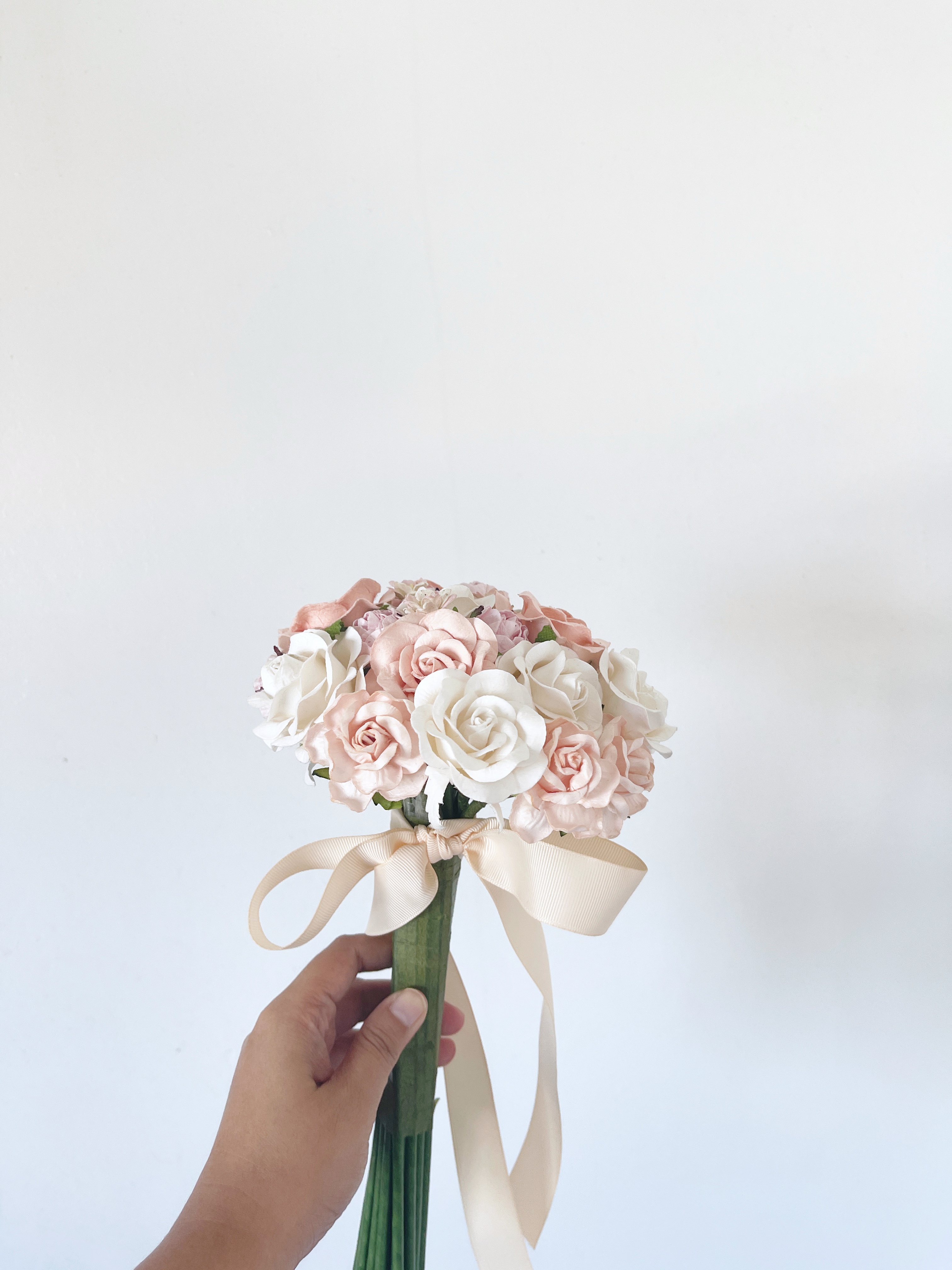 Small flower bouquet, blush wedding flower, 7 inches bridesmaids bouquet –  DAILYPAPERFLOWERS Shop mulberry paper flowers floral supplies wedding  flower crowns corsages